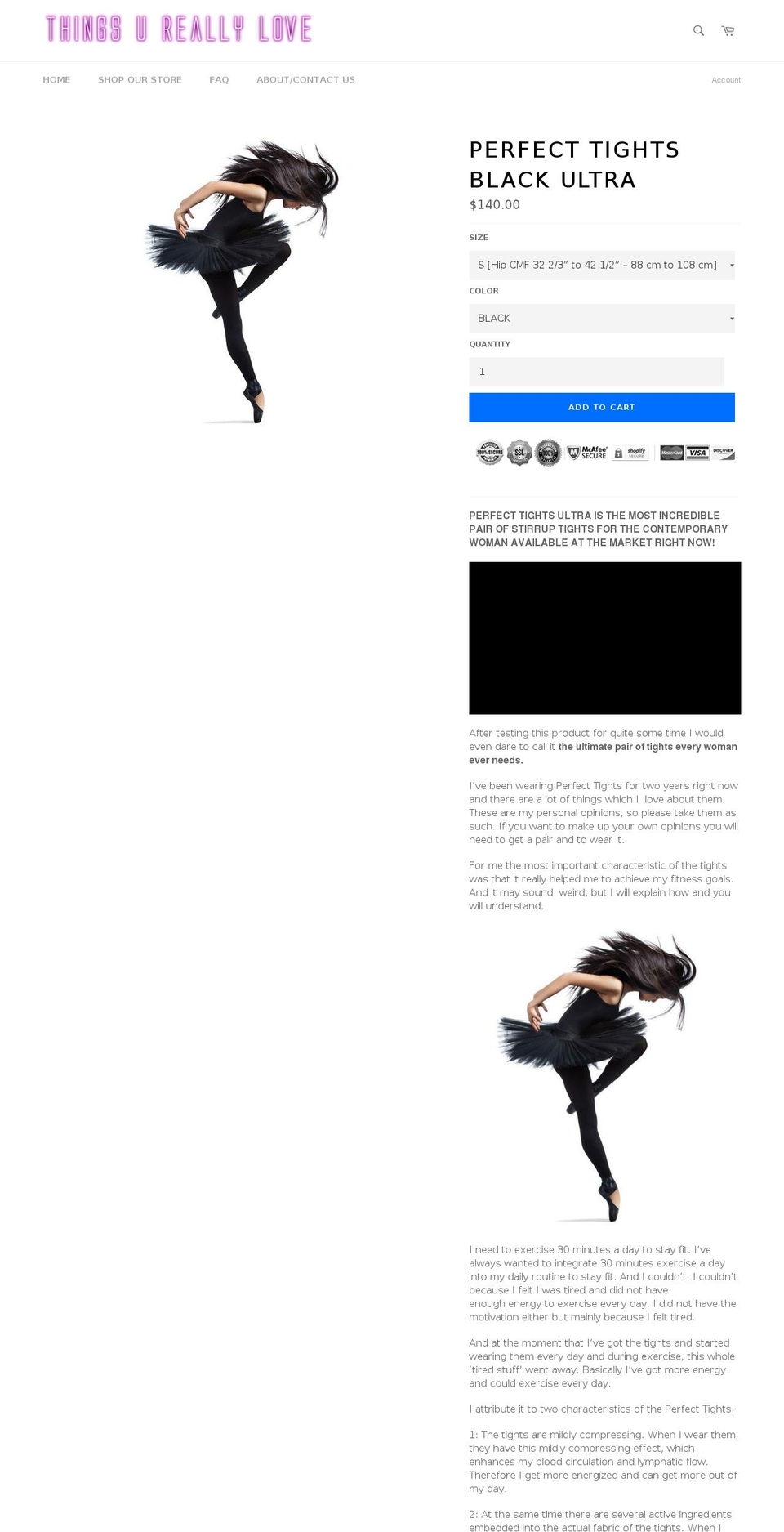 perfect-tights.com — Shopify storefront screenshot