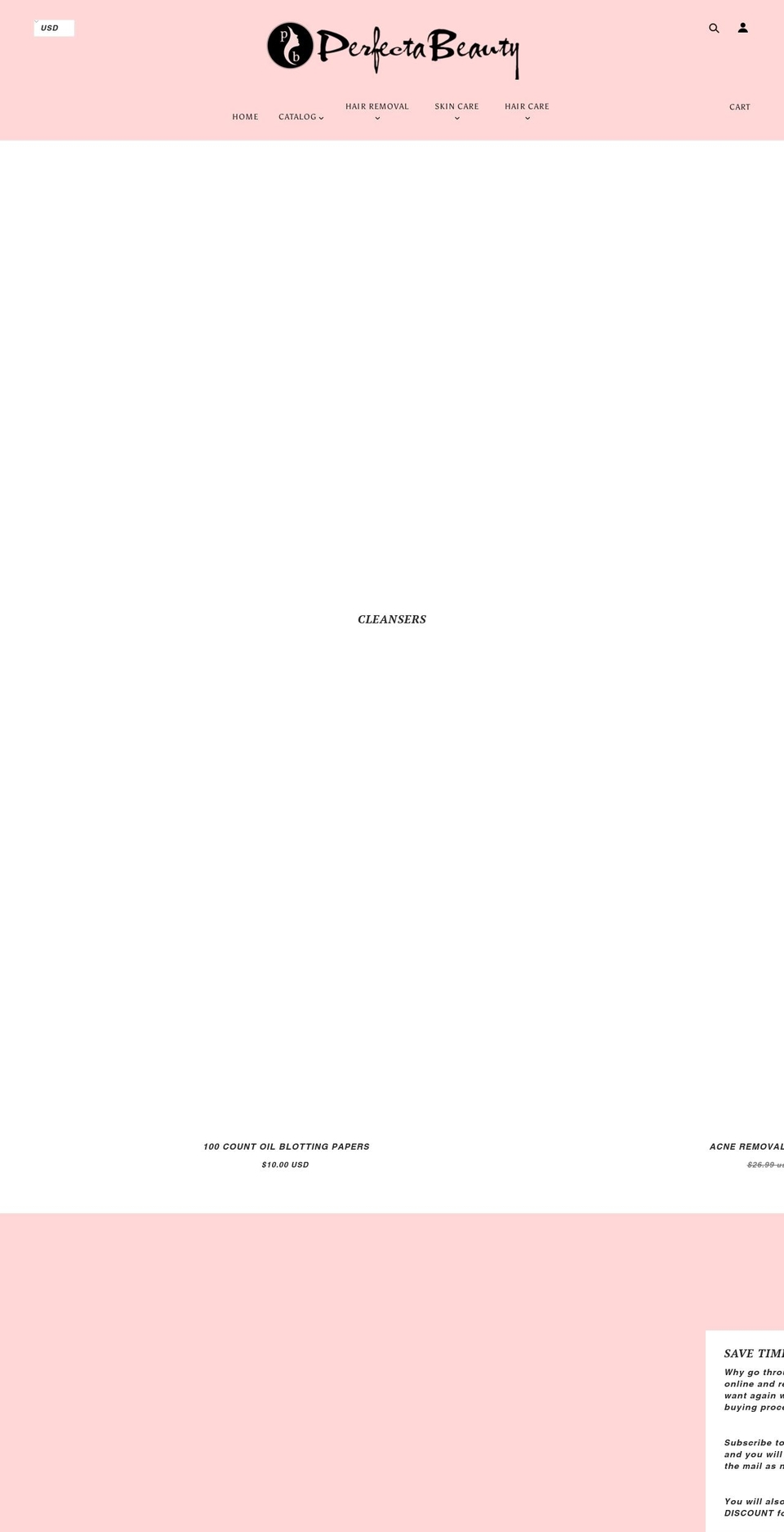 perfectabeauty.com — Shopify storefront screenshot