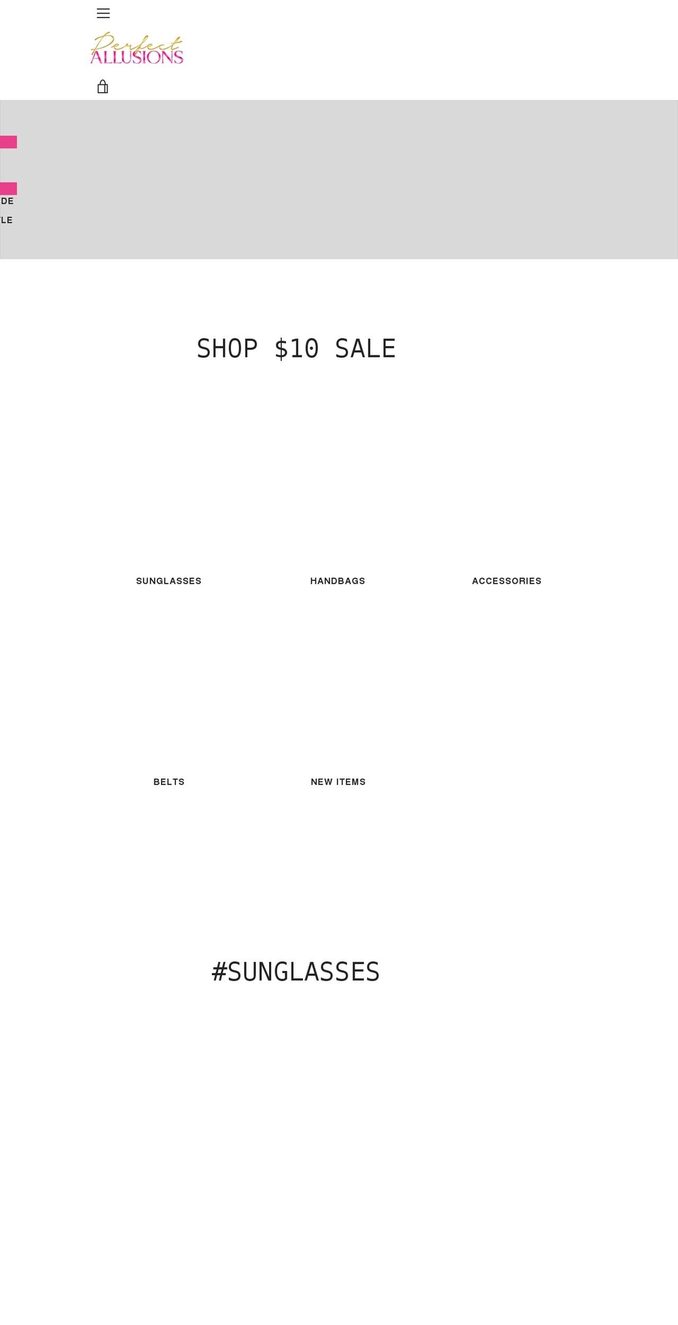 perfectallusions.com shopify website screenshot