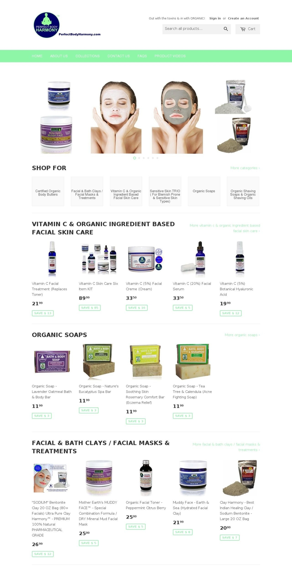 perfectbodyharmony.com shopify website screenshot