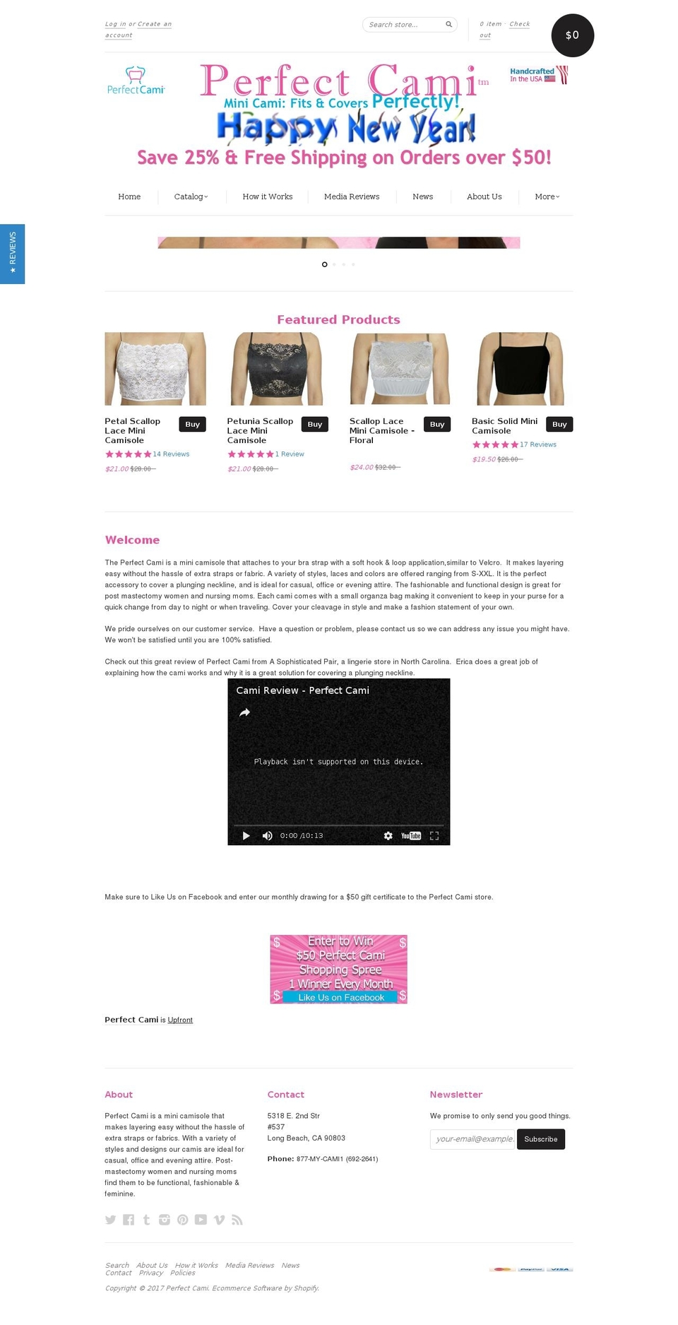 perfectcami.co shopify website screenshot