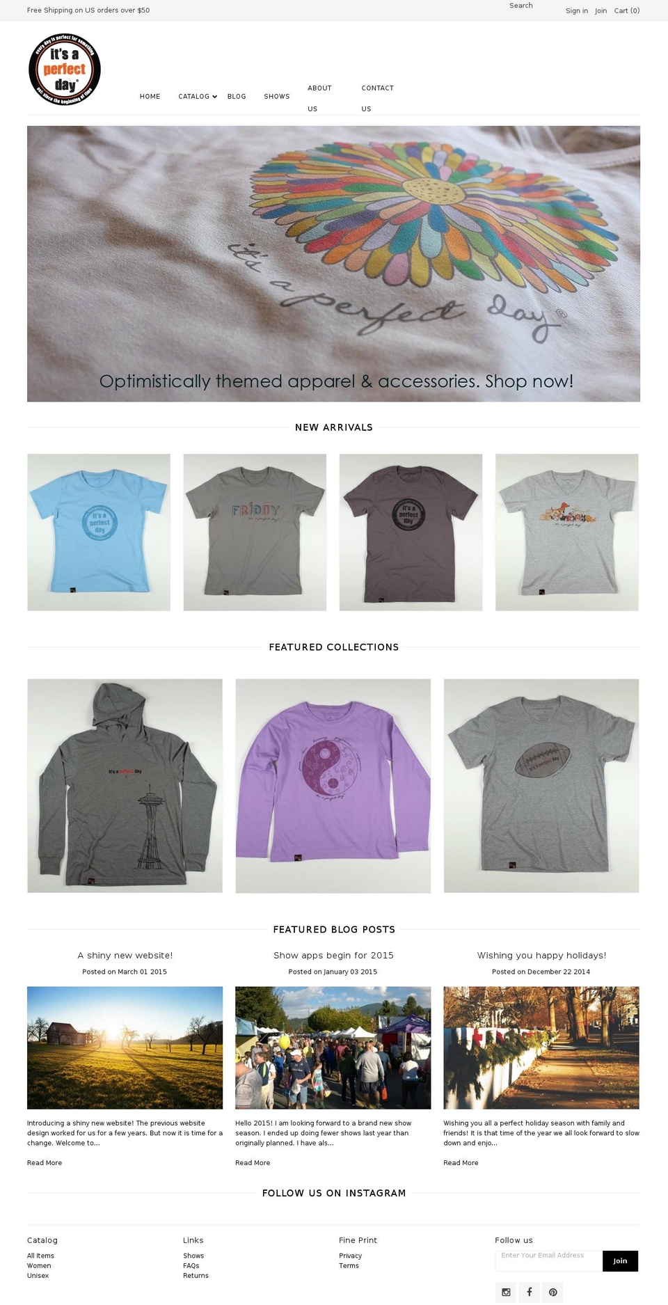 perfectdaytees.com shopify website screenshot