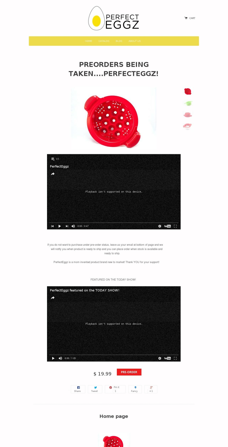 perfecteggz.com shopify website screenshot