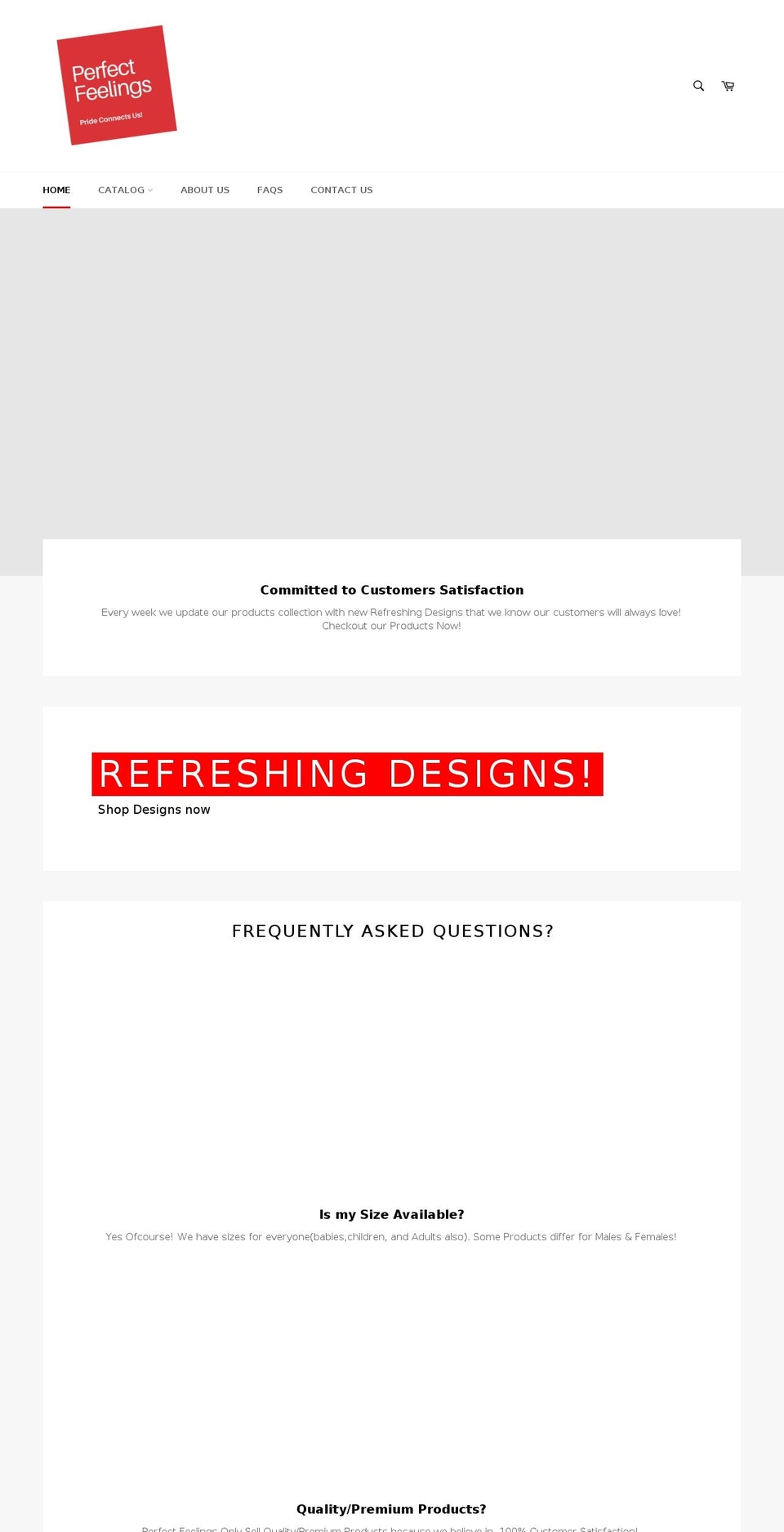 perfectfeelings.com — Shopify storefront screenshot