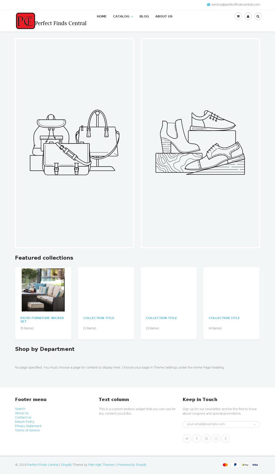 perfectfindscentral.com — Shopify storefront screenshot