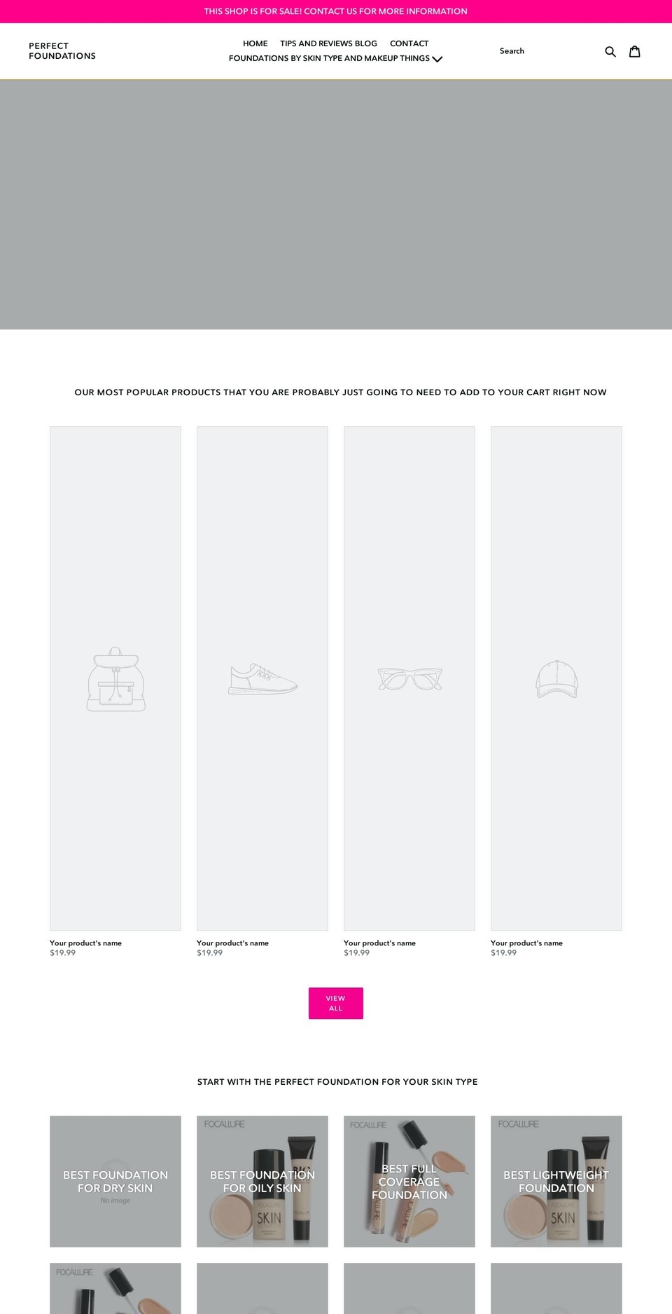 perfectfoundations.com — Shopify storefront screenshot