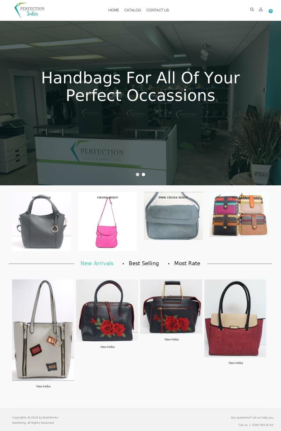 perfectionhandbags.com — Shopify storefront screenshot