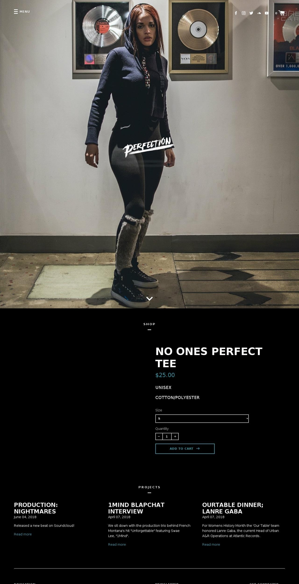 perfectionofficial.com — Shopify storefront screenshot