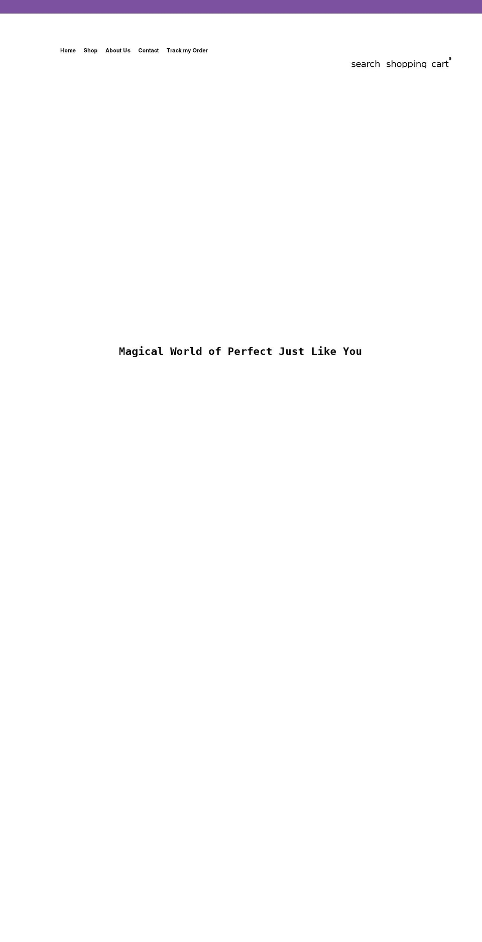 Kutty Shopify theme site example perfectjustlikeyou.com