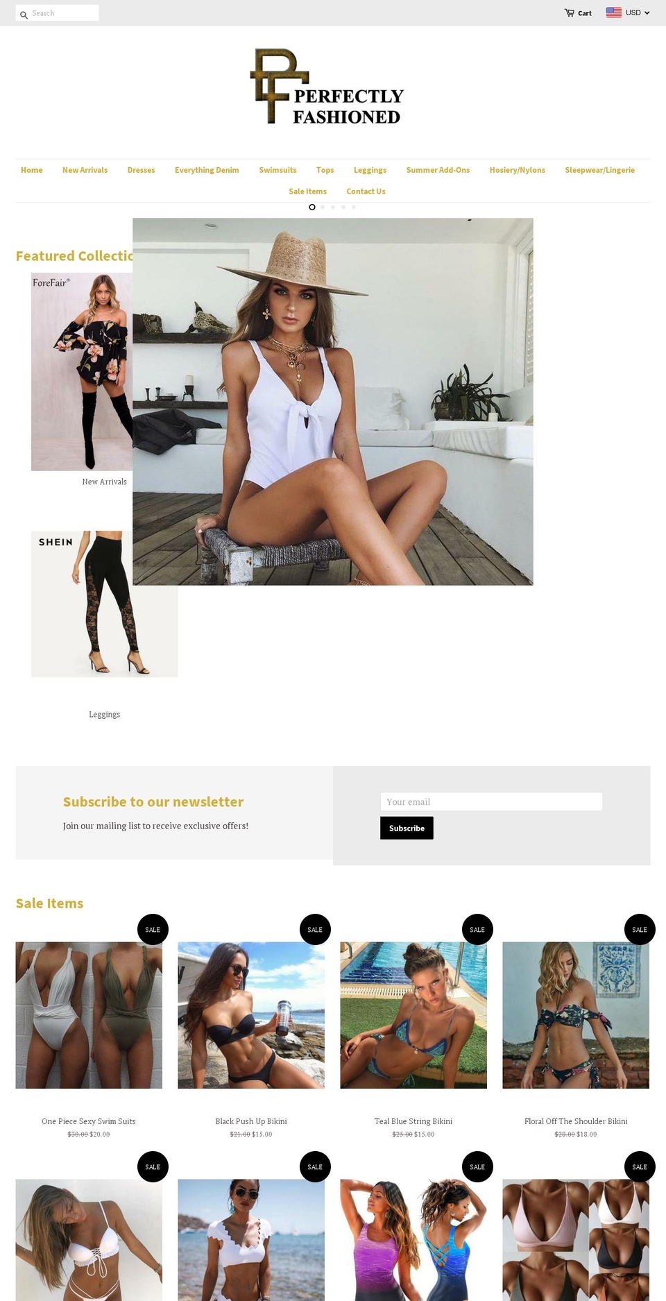 perfectlyfashioned.com — Shopify storefront screenshot
