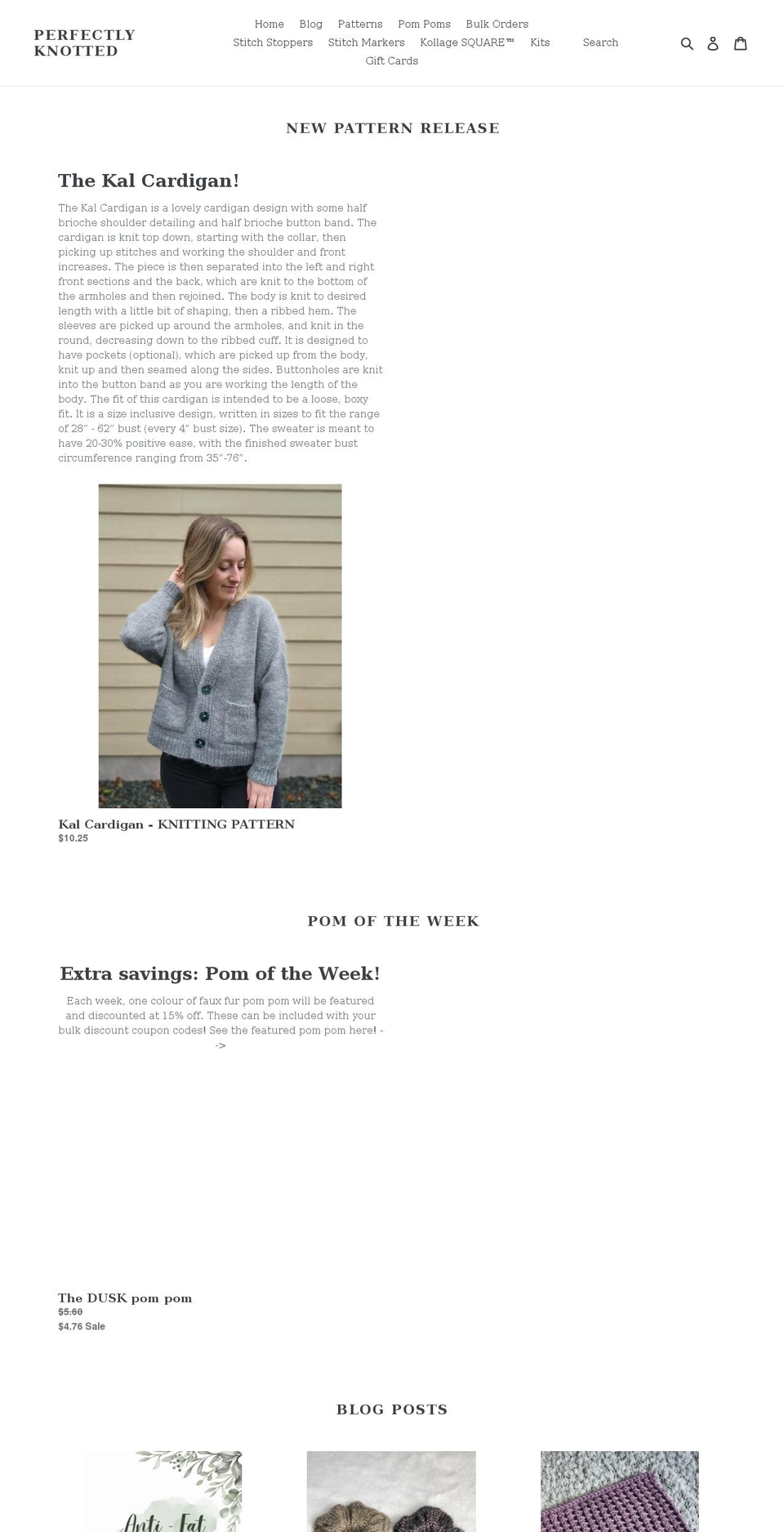 perfectlyknotted.com shopify website screenshot