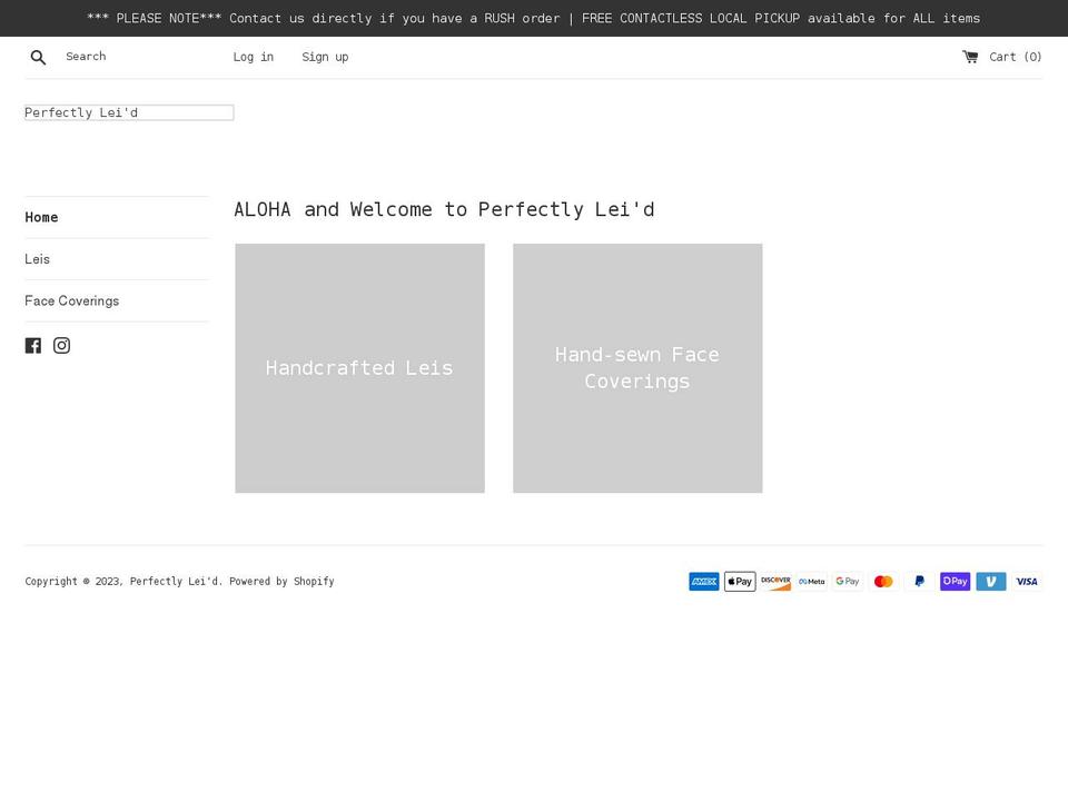 perfectlyleid.com shopify website screenshot