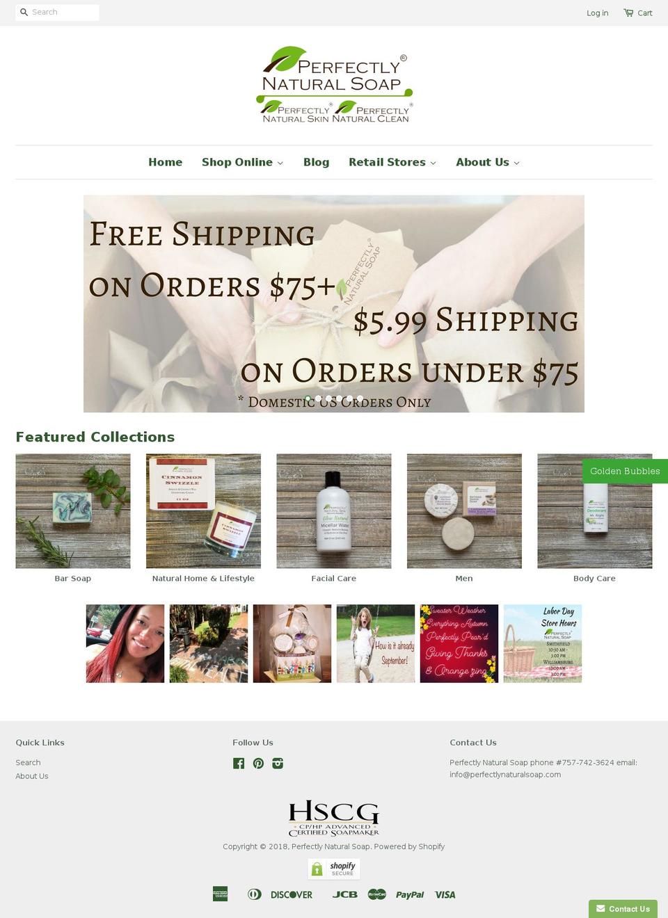 perfectlynaturalonline.com — Shopify storefront screenshot