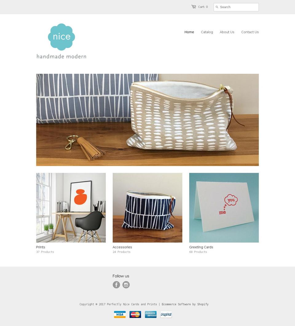 perfectlynice.com shopify website screenshot