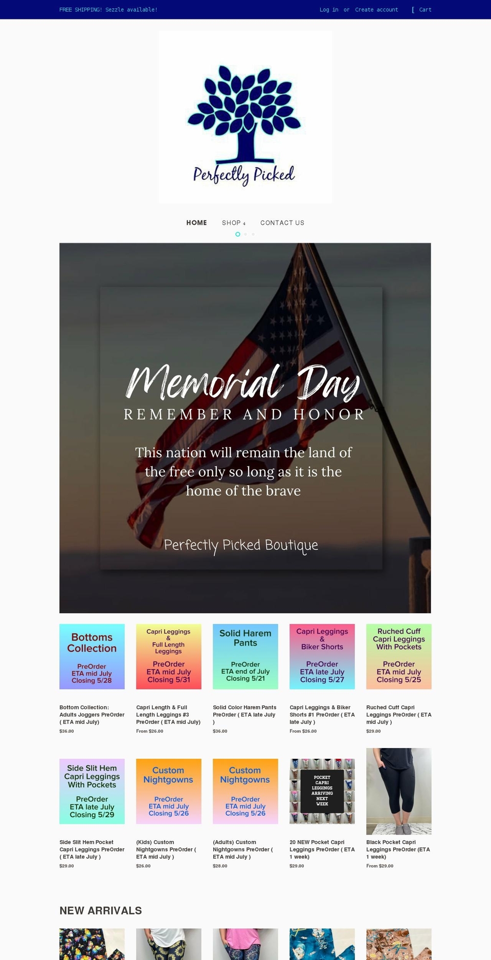 perfectlypicked.net shopify website screenshot