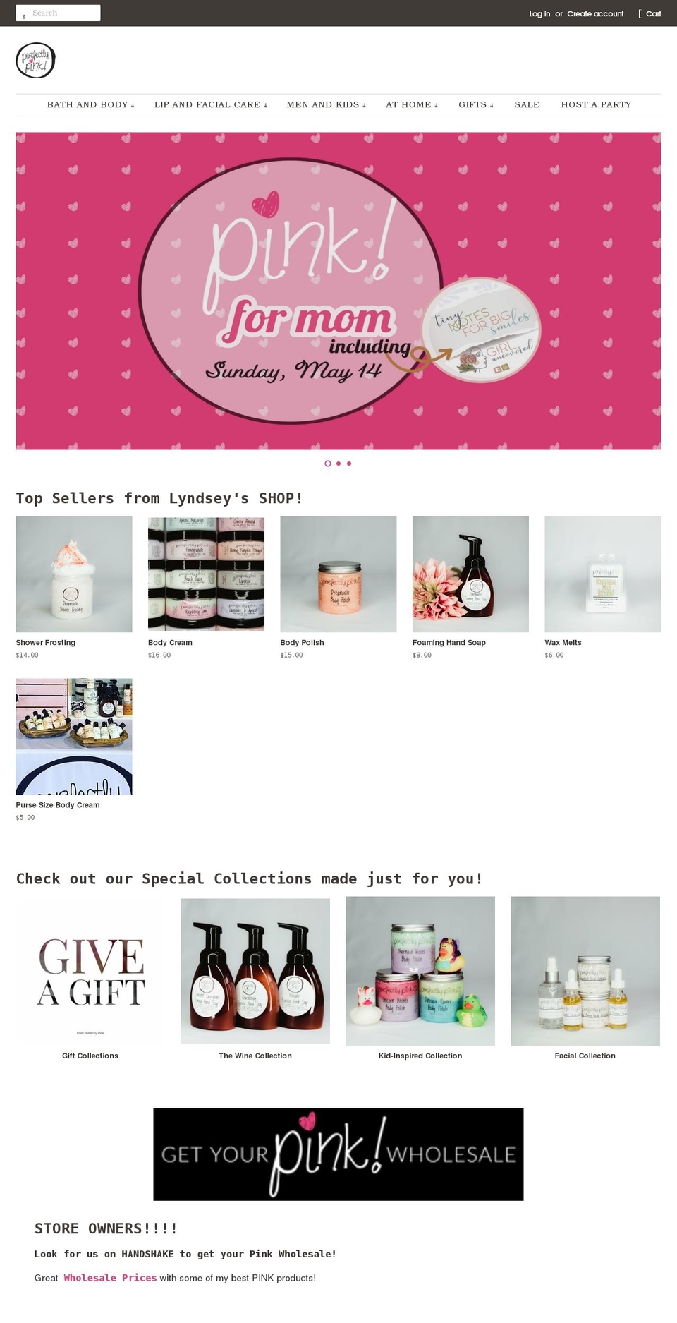 perfectlypinkllc.com — Shopify storefront screenshot