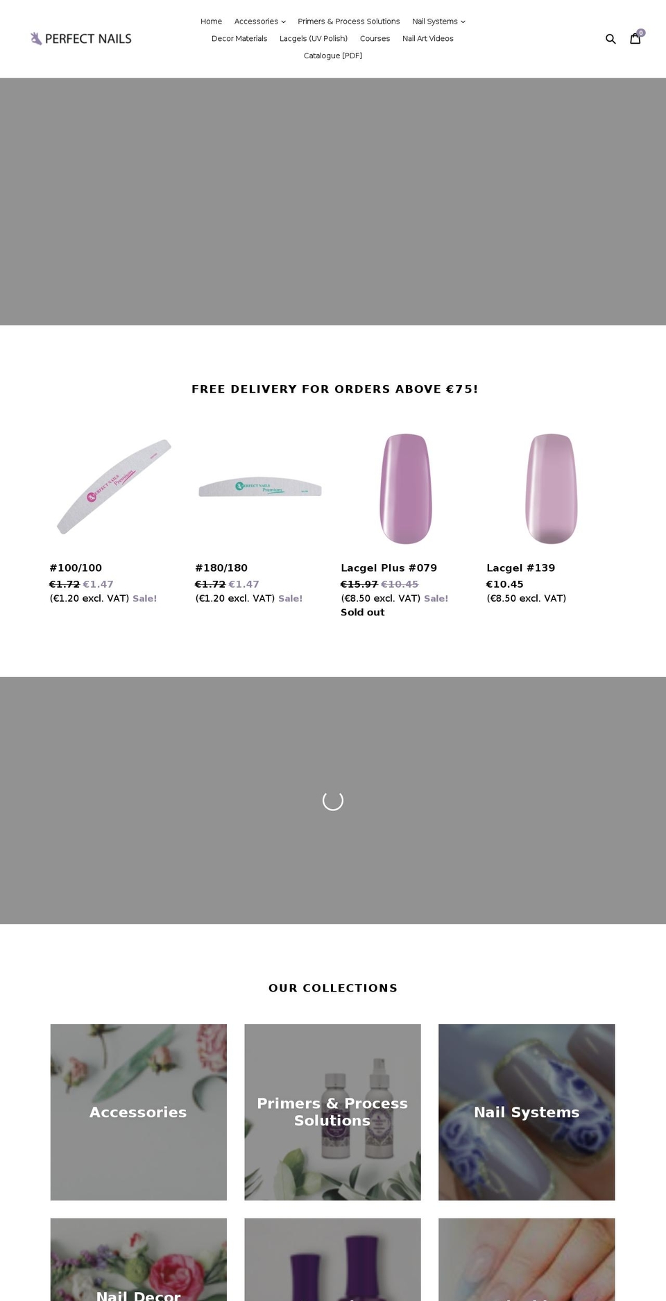 perfectnailsireland.com — Shopify storefront screenshot