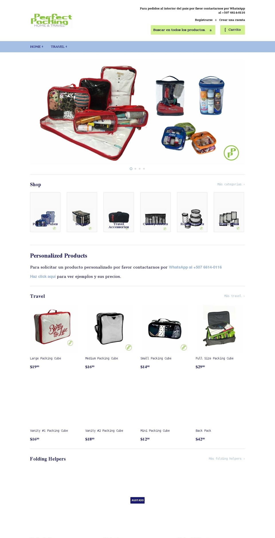 perfectpacking.net shopify website screenshot