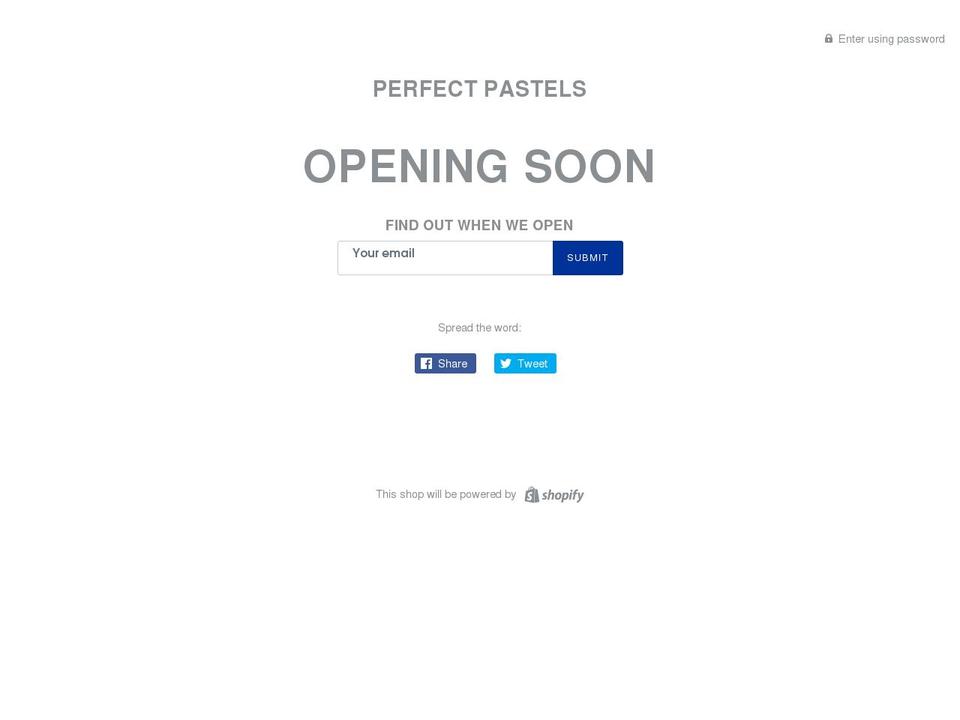 perfectpastels.com shopify website screenshot