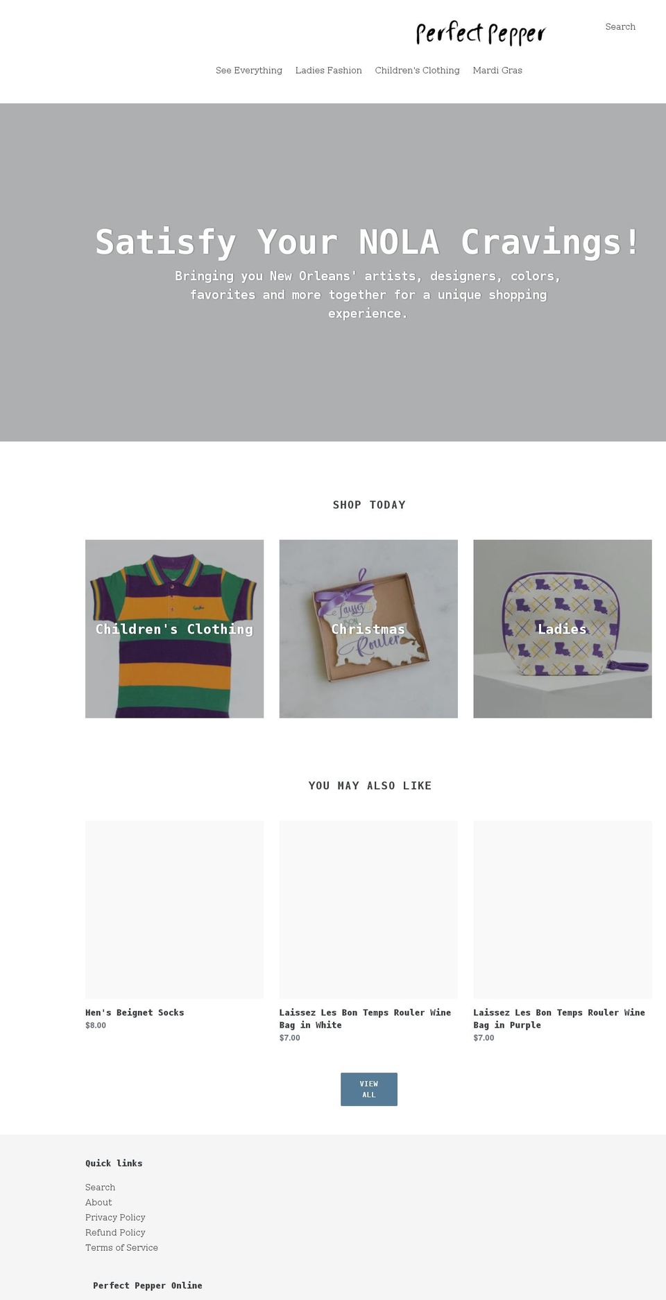 perfectpepper.com shopify website screenshot