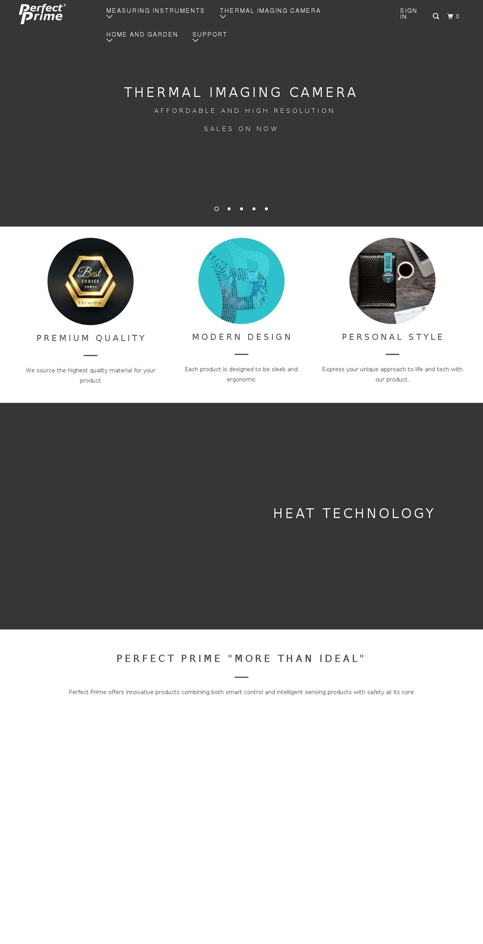 perfectprime.com — Shopify storefront screenshot