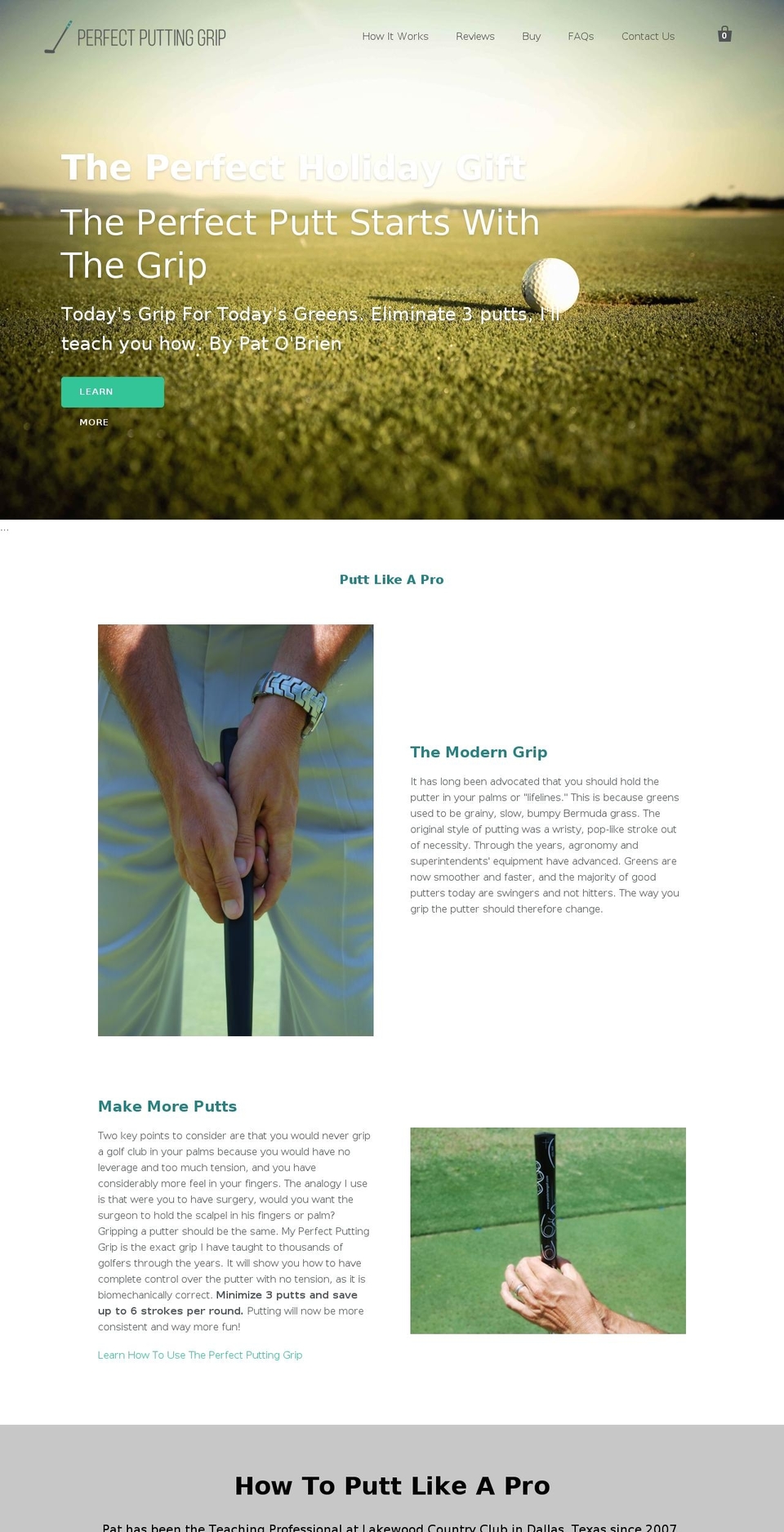 perfectputtinggrip.com shopify website screenshot
