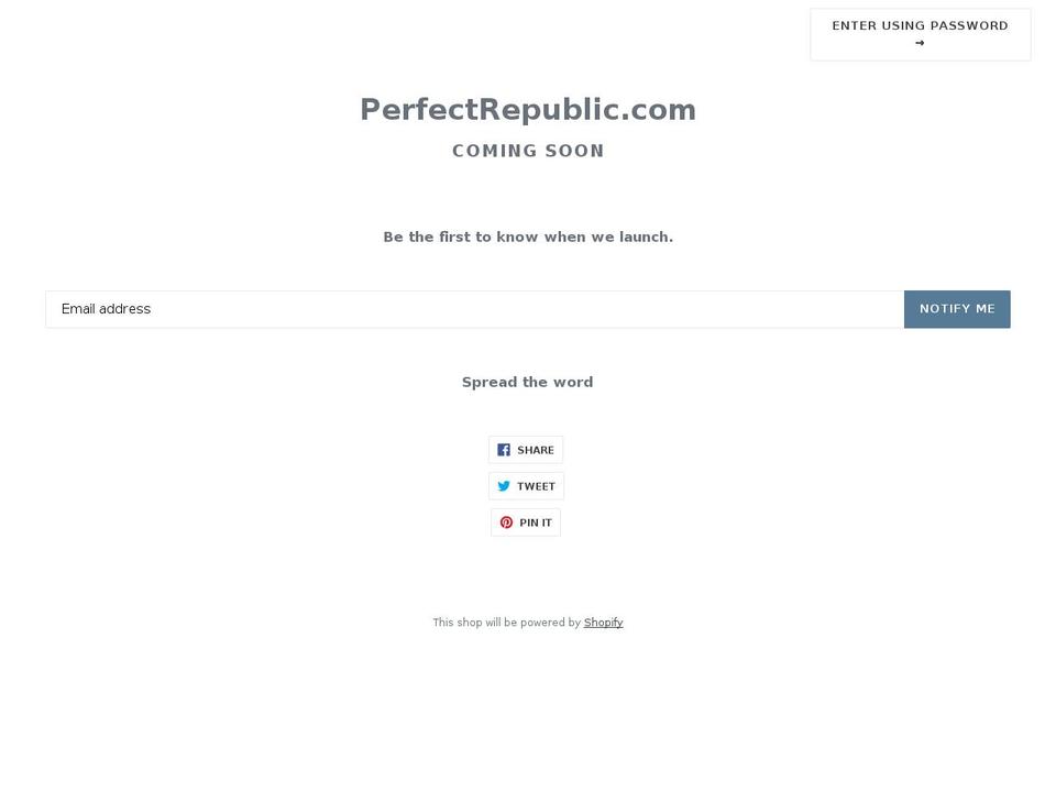 perfectrepublic.org shopify website screenshot