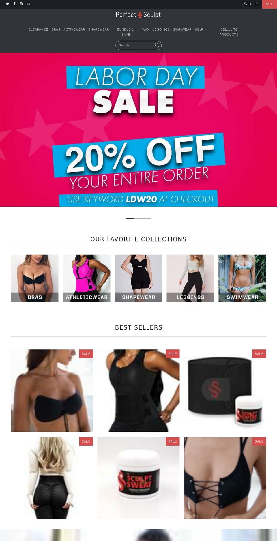 perfectsculpts.com — Shopify storefront screenshot
