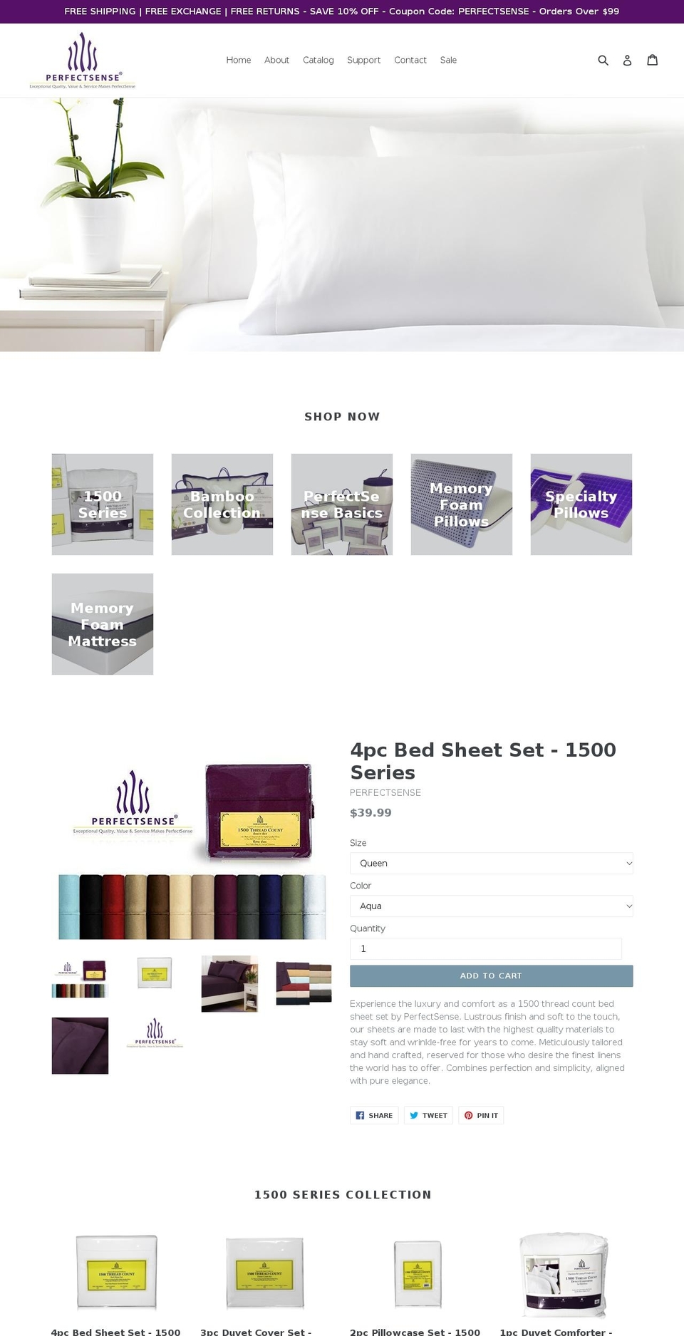 PERFECTSENSE Shopify theme site example perfectsensetrading.com