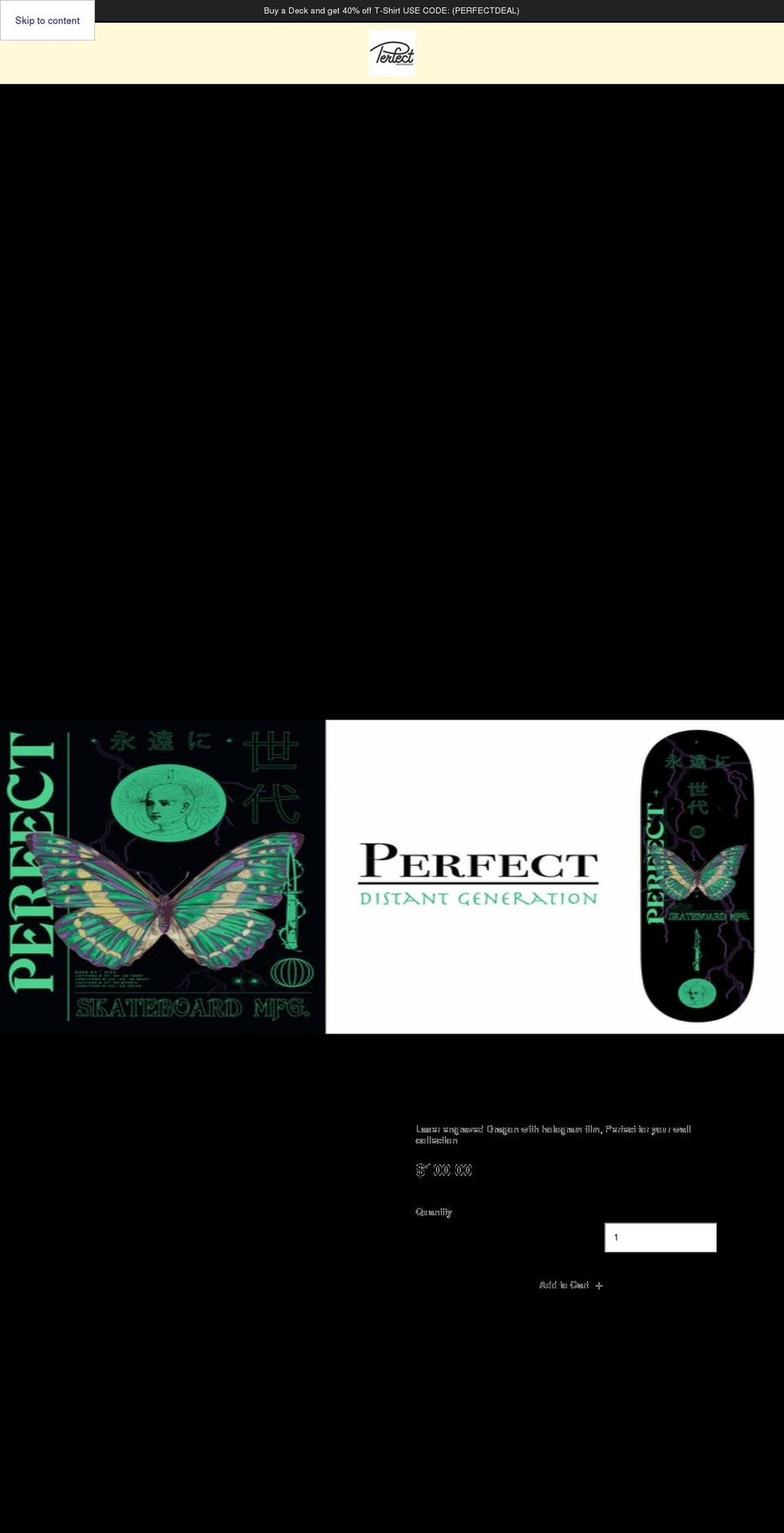 perfectskateboard.com shopify website screenshot