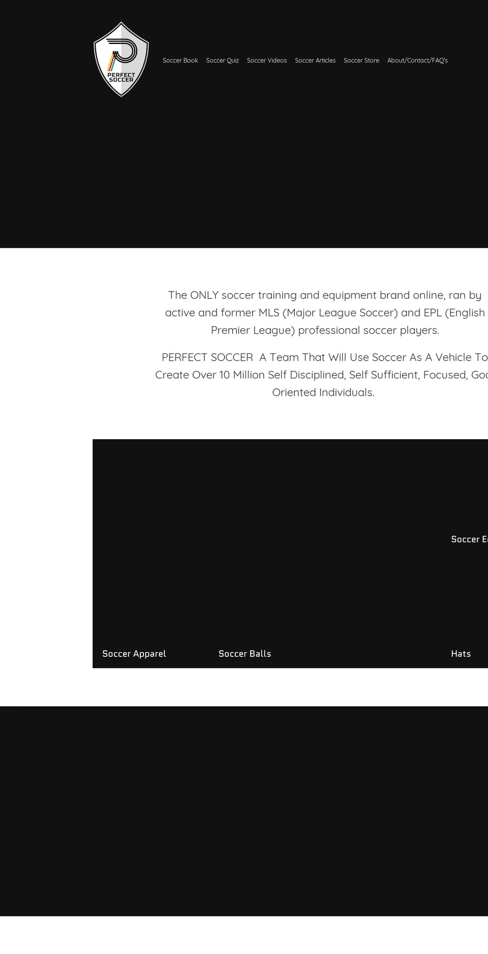 perfectsoccerskills.com shopify website screenshot