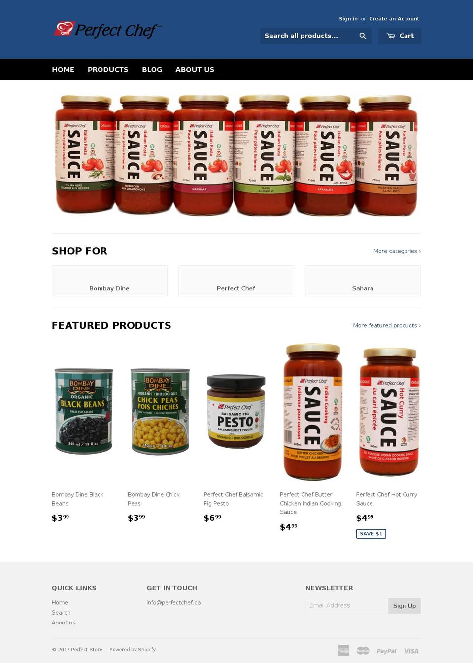 perfectstore.ca shopify website screenshot