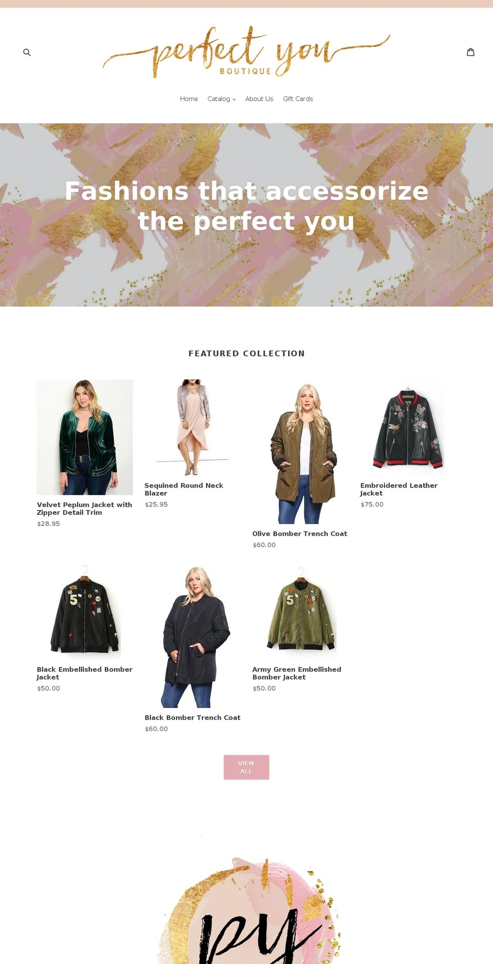 perfectyouboutique.com — Shopify storefront screenshot