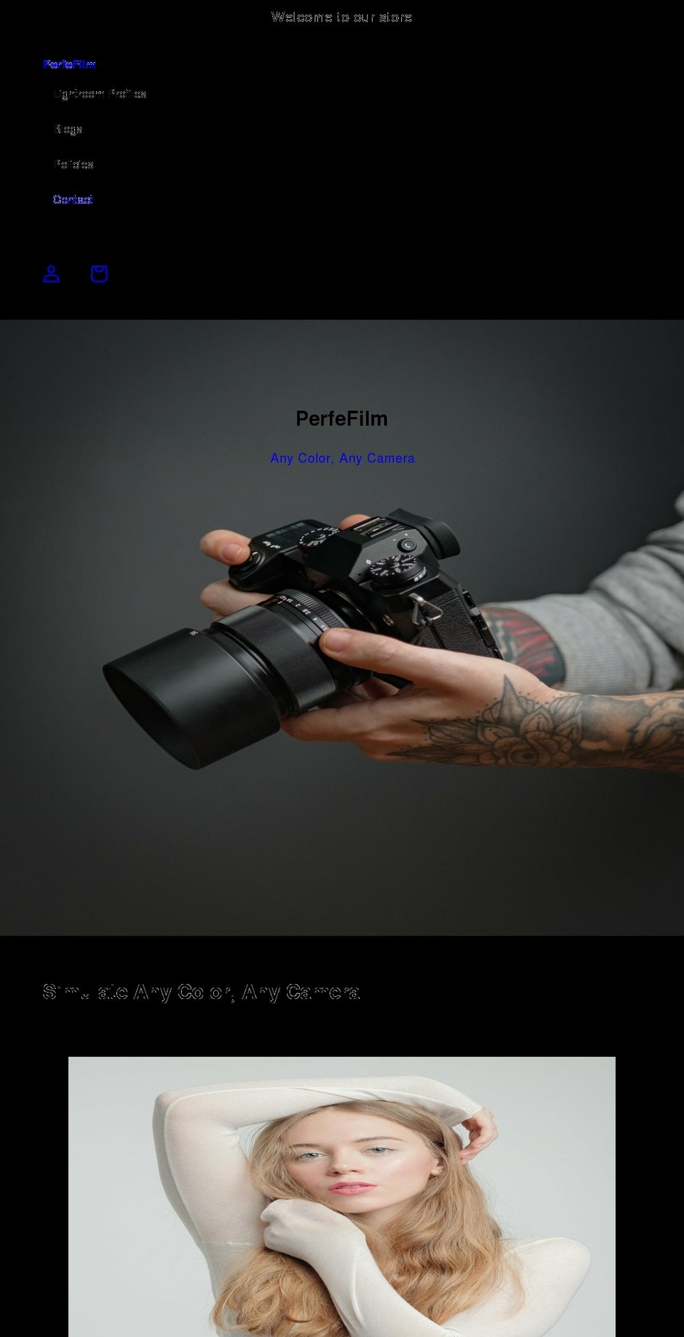 perfefilm.com shopify website screenshot