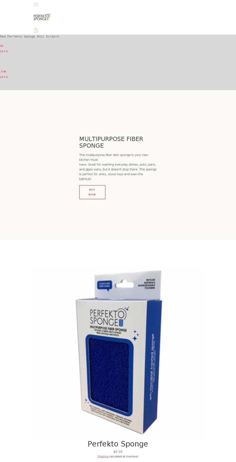 perfektosponge.com shopify website screenshot