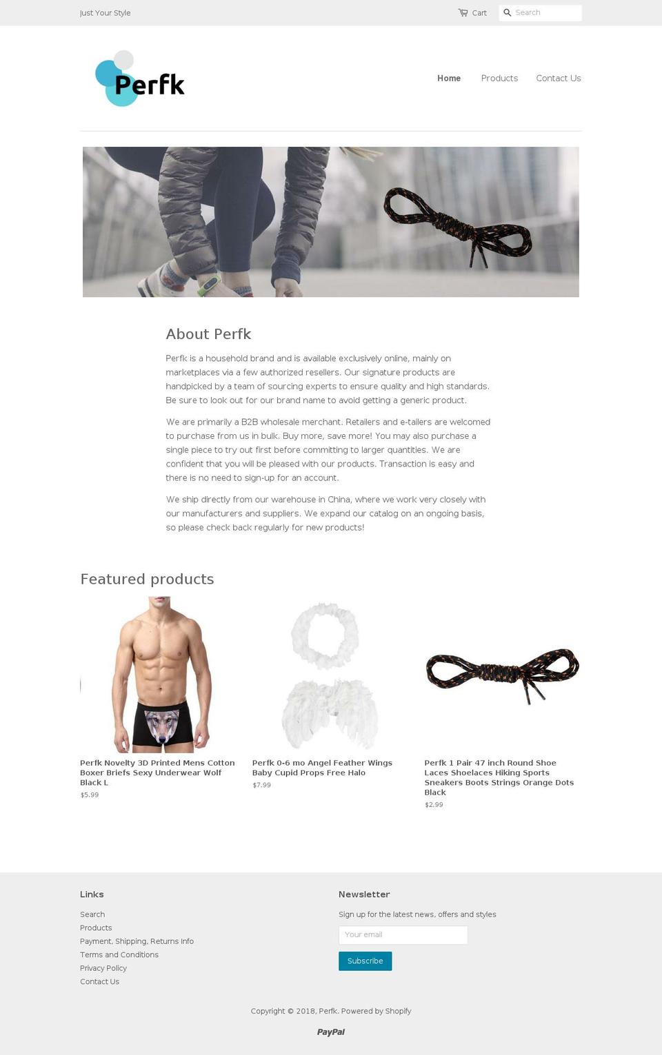 perfk.com — Shopify storefront screenshot