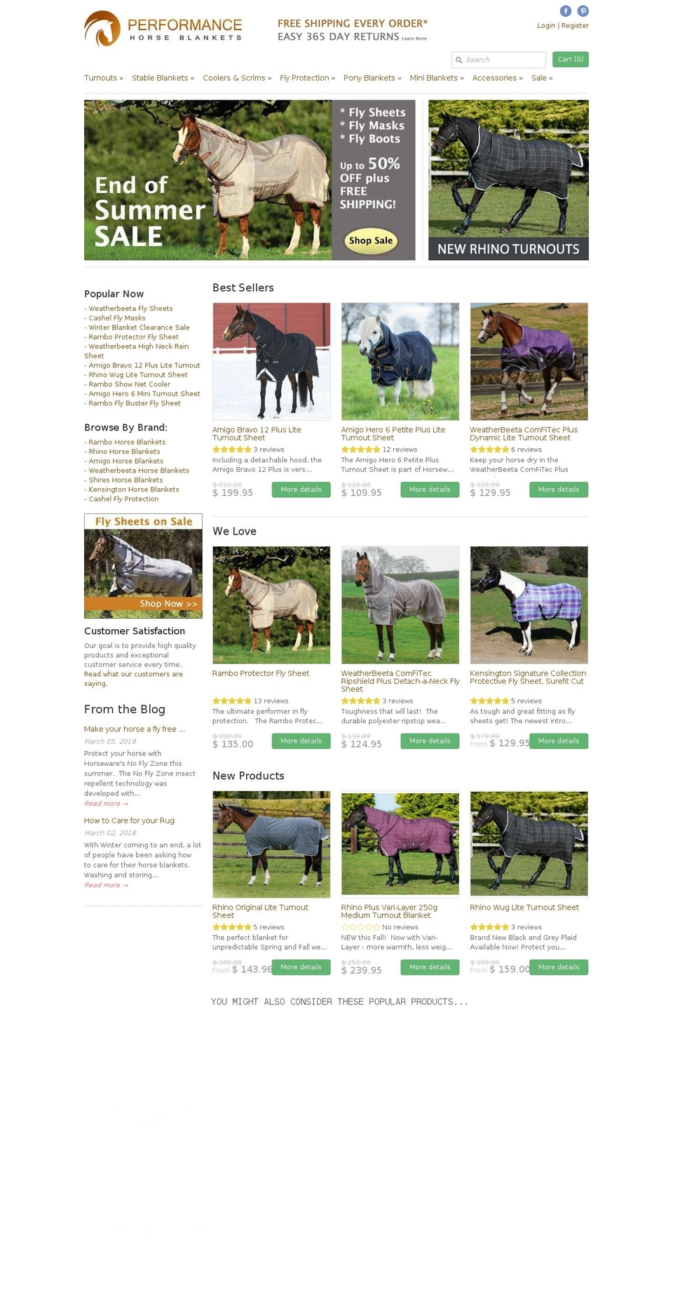 performanceblankets.com — Shopify storefront screenshot