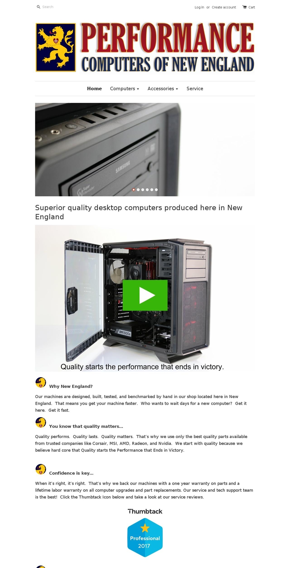 performancecomputerstore.com — Shopify storefront screenshot