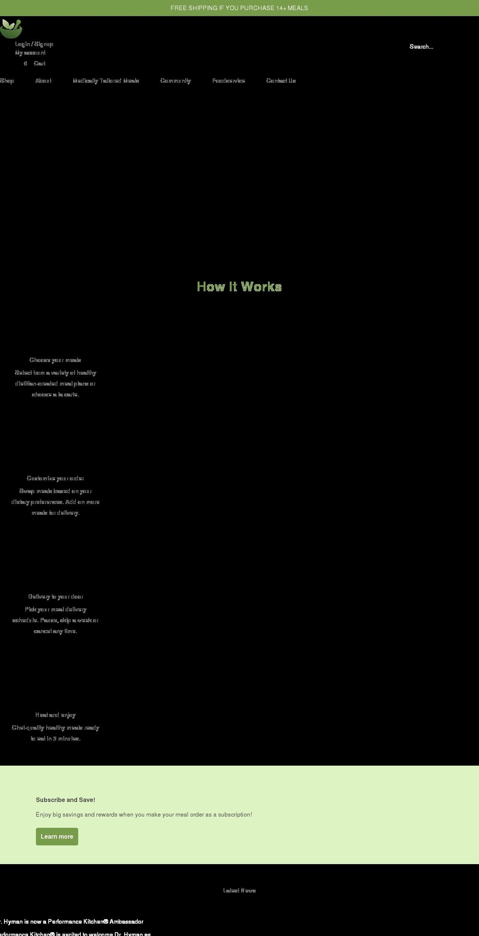 performancekitchen.com shopify website screenshot