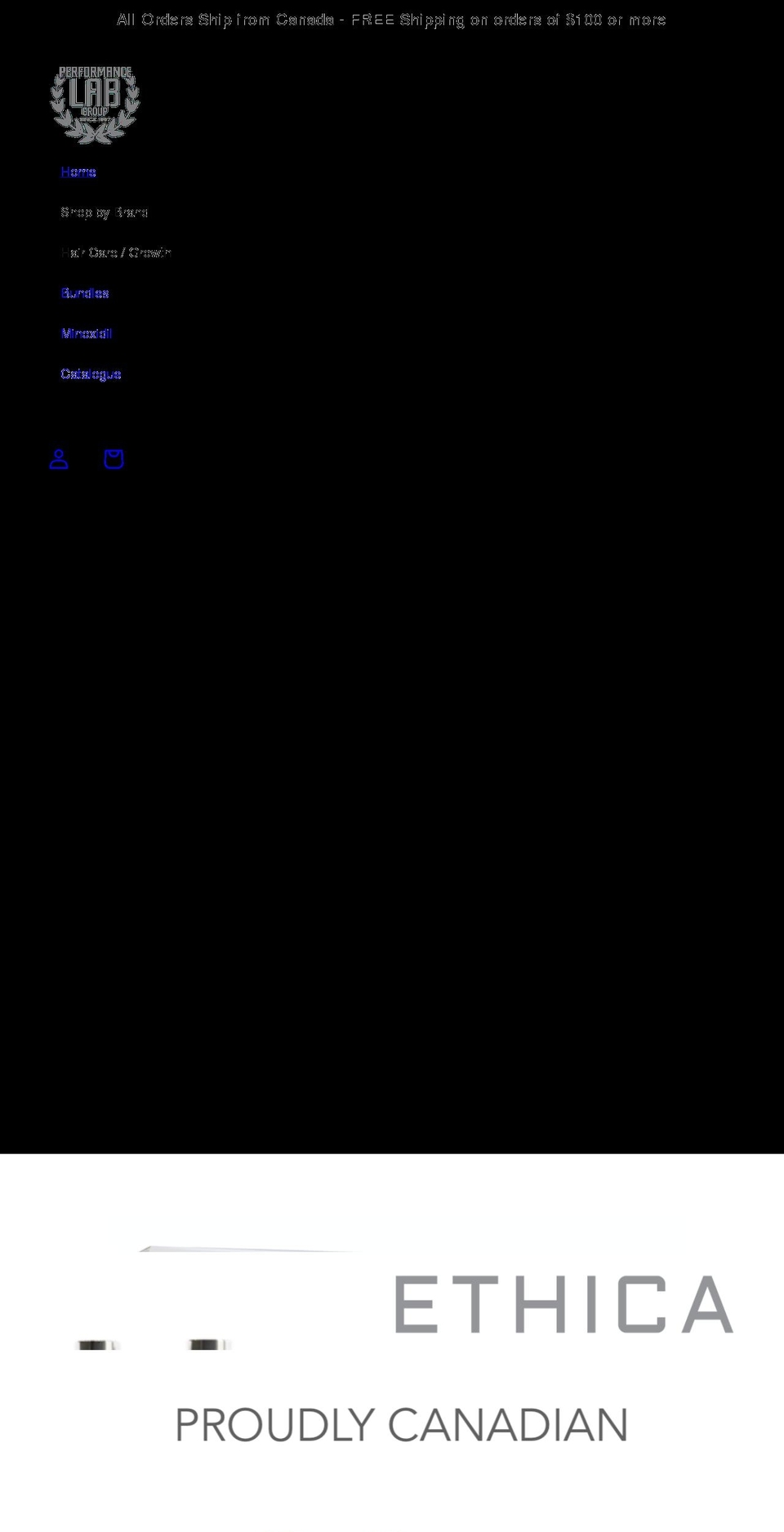 performancelabgroup.com shopify website screenshot