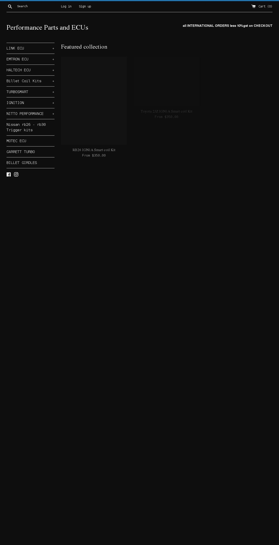 performancepartsecus.com — Shopify storefront screenshot
