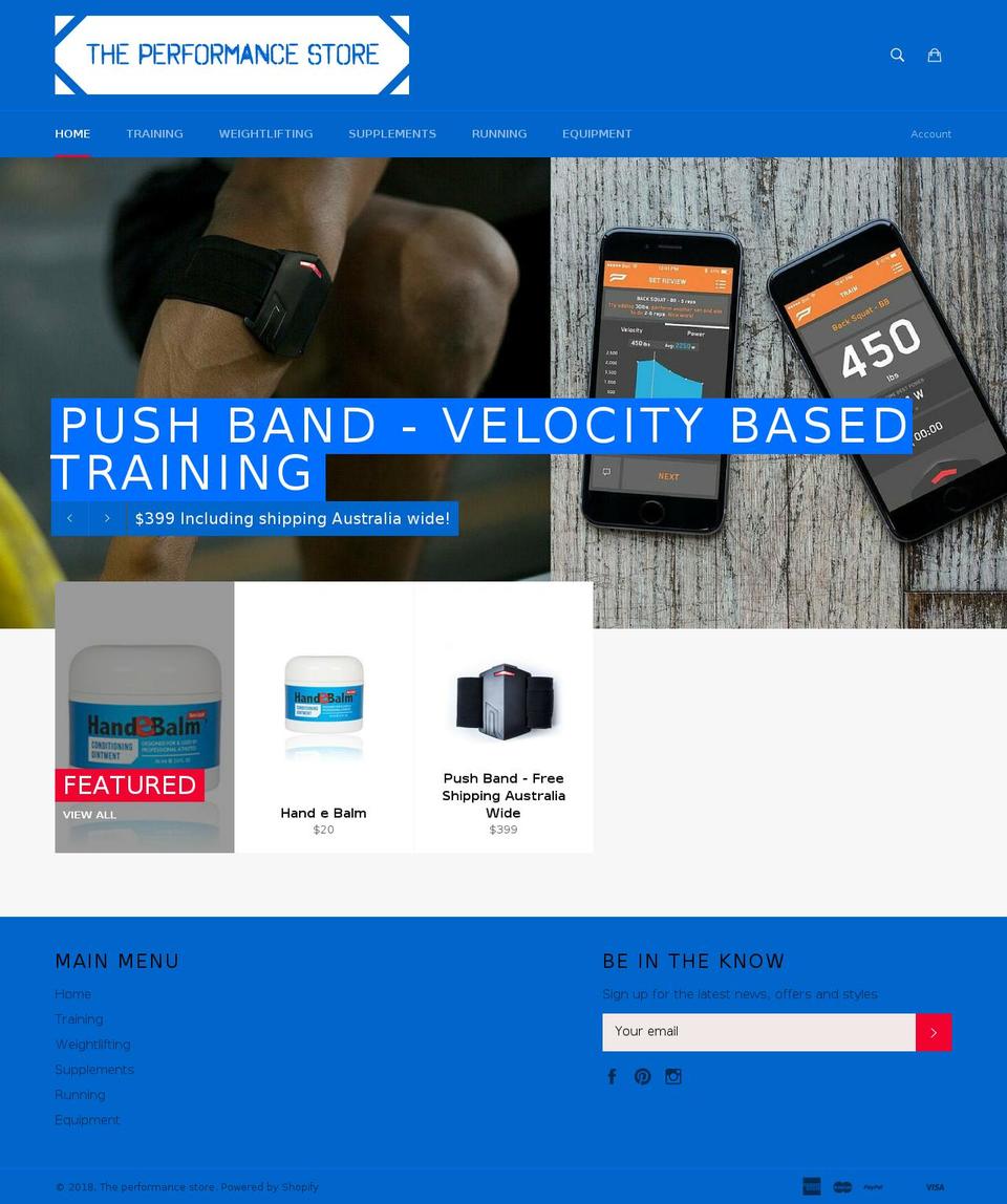 performancestore.com.au shopify website screenshot
