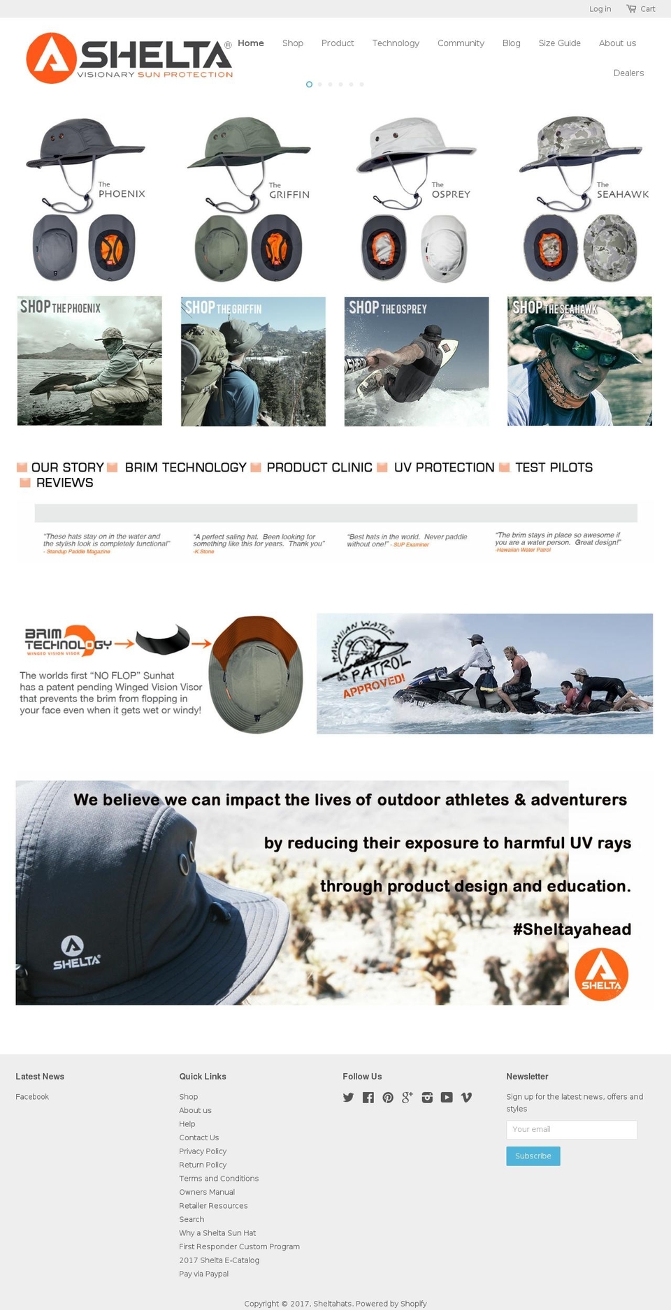 performancesunhats.com shopify website screenshot