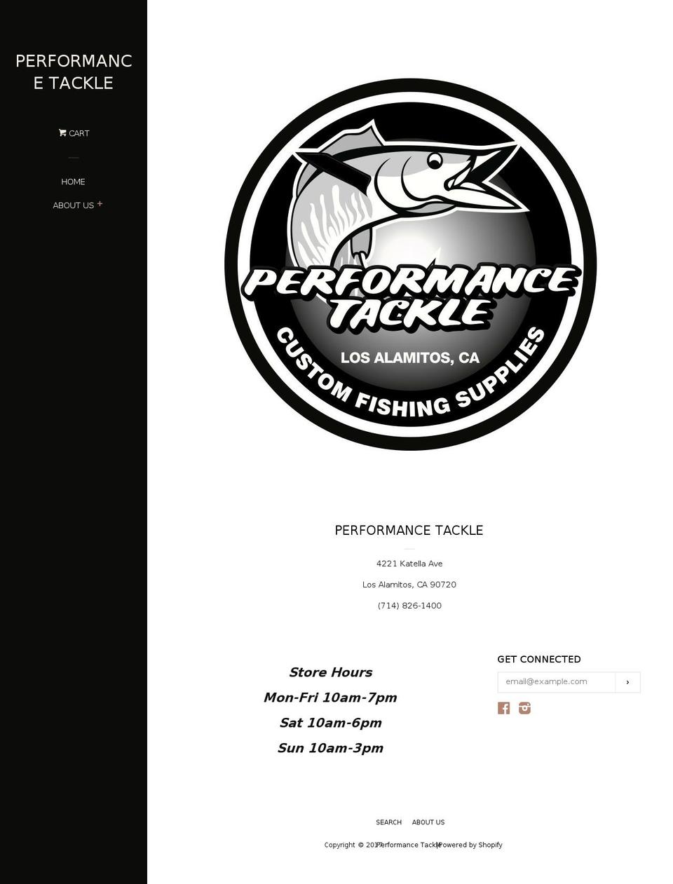 performancetackle.com shopify website screenshot