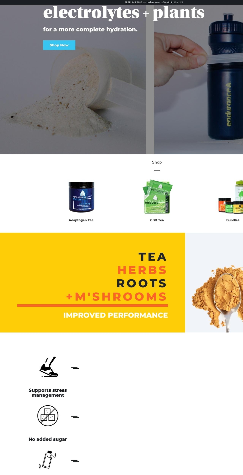 performancetea.com shopify website screenshot