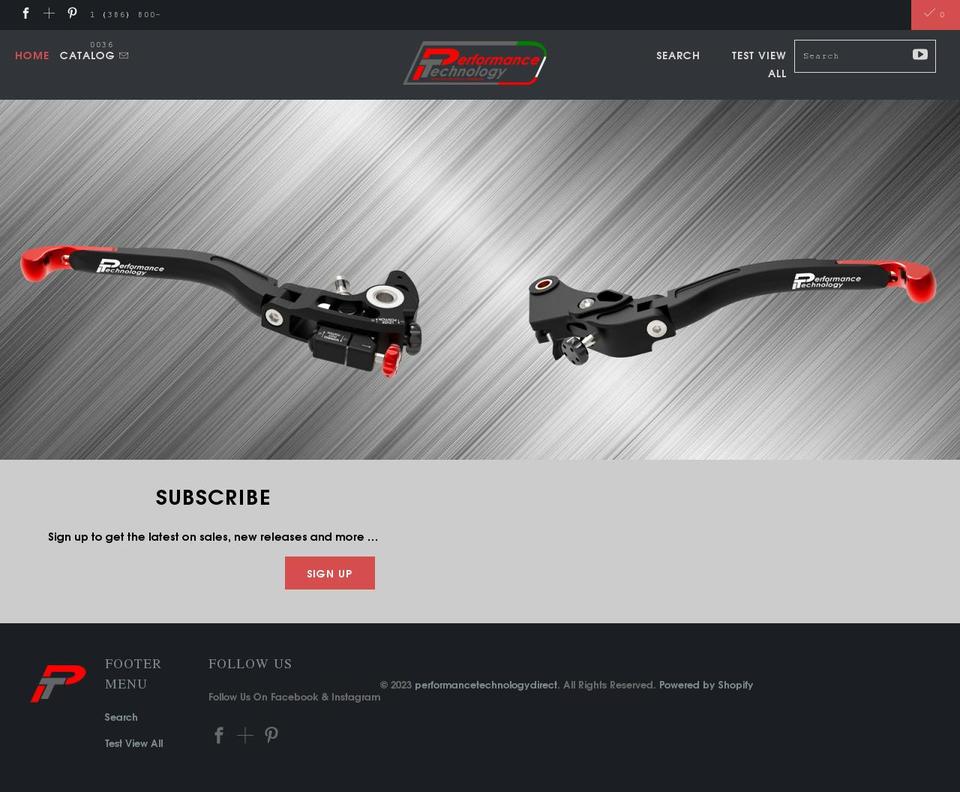 performancetechnologydirect.com shopify website screenshot