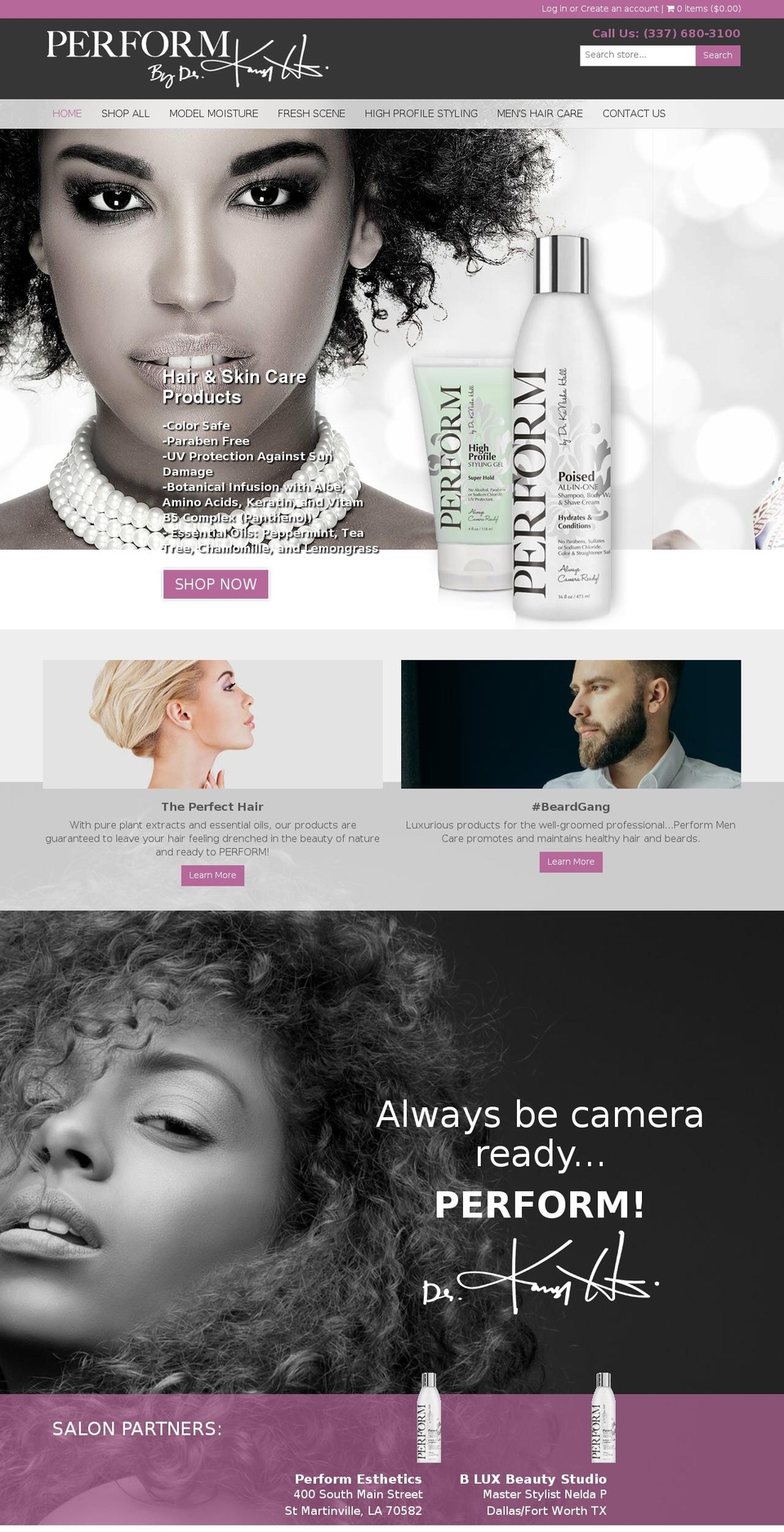 performhairskin.com — Shopify storefront screenshot