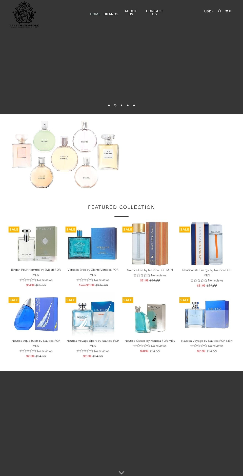 perfumaniastore.com — Shopify storefront screenshot
