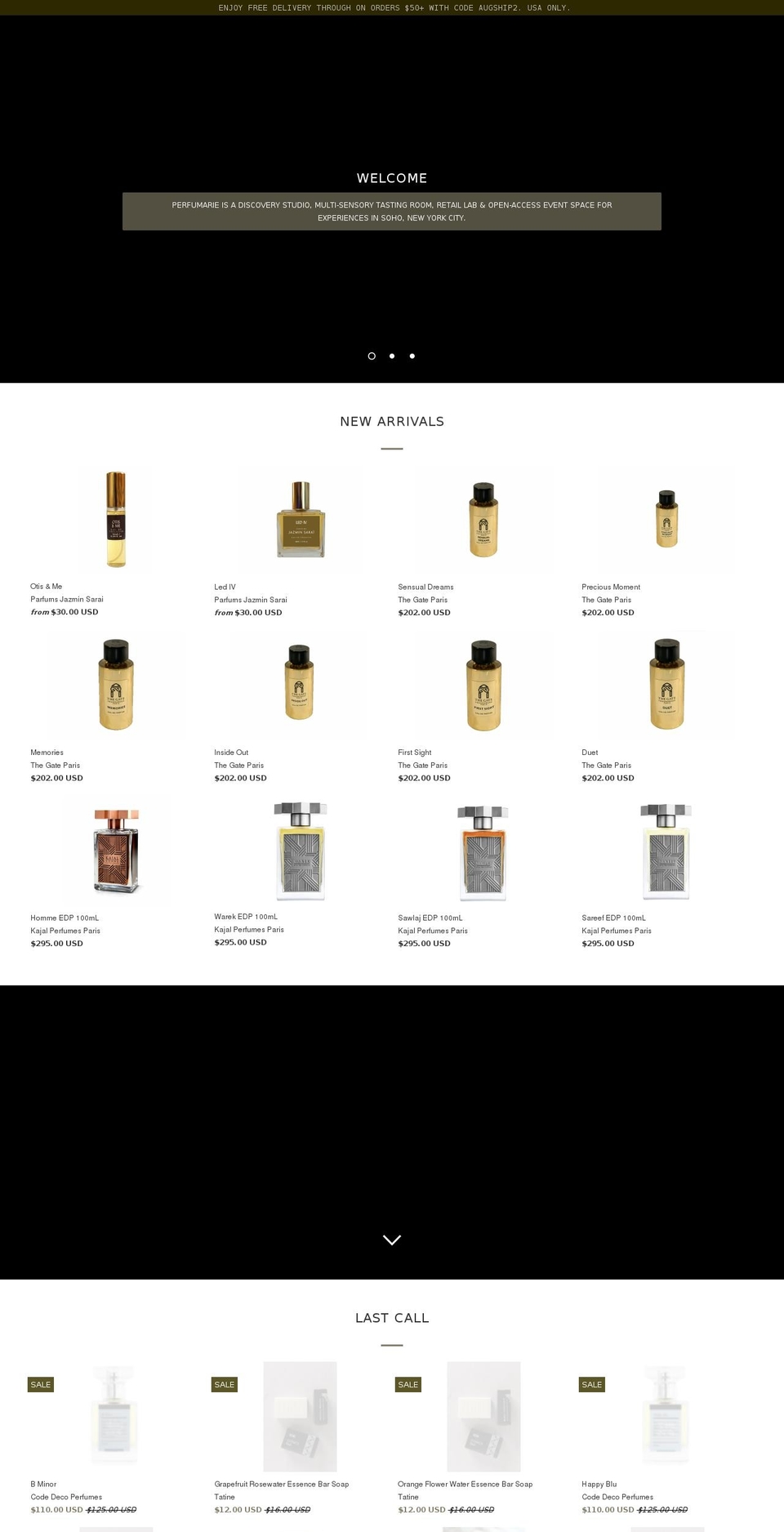 perfumarie.com shopify website screenshot