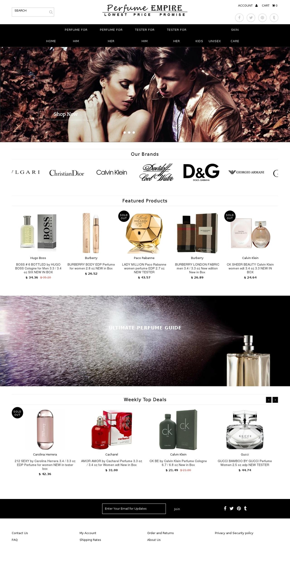 perfume-empire.com shopify website screenshot